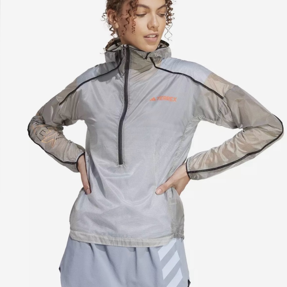 adidas Terrex Agravic Windweave Pro Trail Running Windbreaker Womens size L